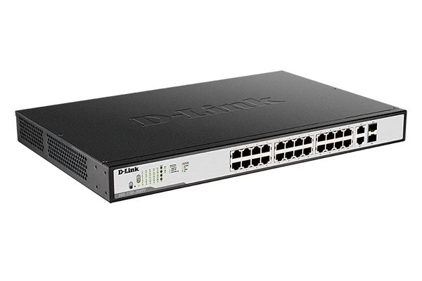 D-Link 24-Port 10/100/1000 Mbps + 2-Port Combo 1000BASE-T/SFP PoE Switch (DGS-1100-26MPP)